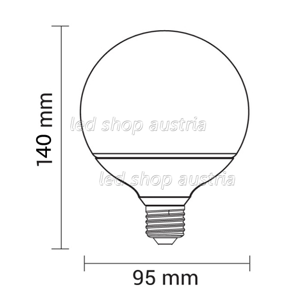 E27 LED G95 Spiegelkopfbirne 800 Lumen 7W silber warmweiß