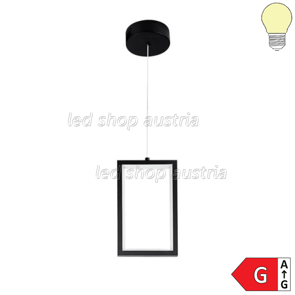 4W LED Pendelleuchte Schwarz Warmweiß