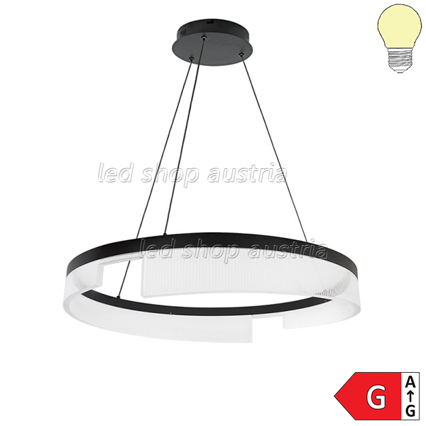 23W LED Pendelleuchte schwarz warmweiß