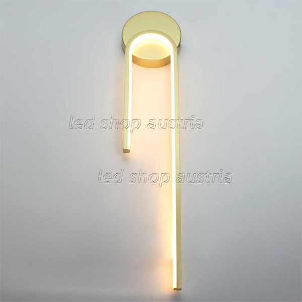 10W LED Wandleuchte gold satiniert warmweiß