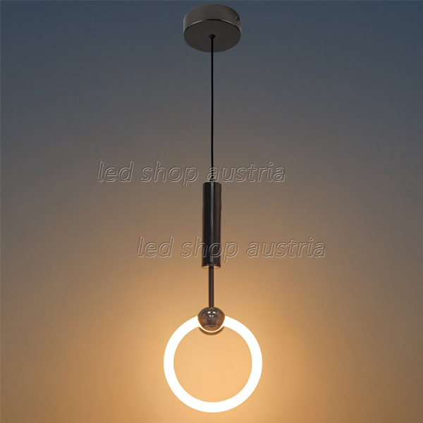 10W LED Pendelleuchte schwarz Warmweiß