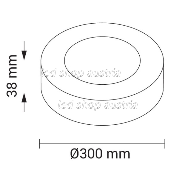 24W LED Aufbaupanel rund neutralweiß