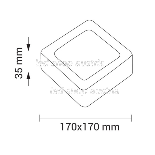 12W LED Aufbaupanel quadratisch neutralweiß