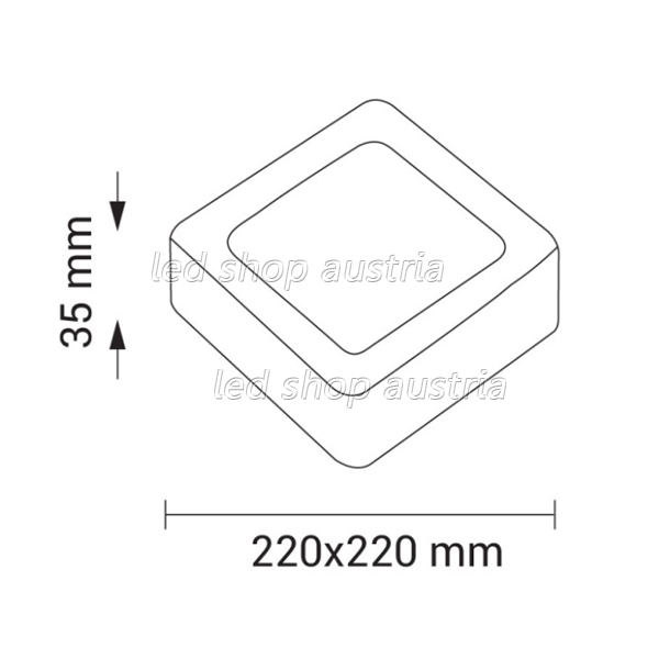 18W LED Aufbaupanel quadratisch neutralweiß