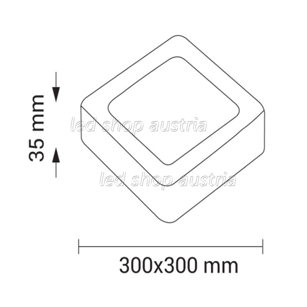 24W LED Aufbaupanel quadratisch neutralweiß