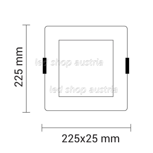 18W LED Mini Einbau- Panel quadratisch inkl. Trafo kaltweiß