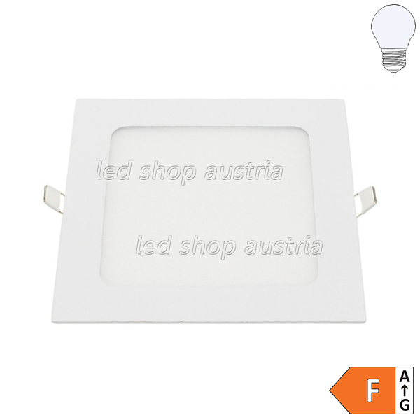 18W LED Mini Einbau- Panel quadratisch inkl. Trafo kaltweiß