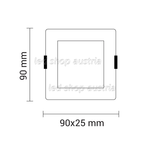 3W LED Mini Einbau- Panel quadratisch inkl. Trafo kaltweiß