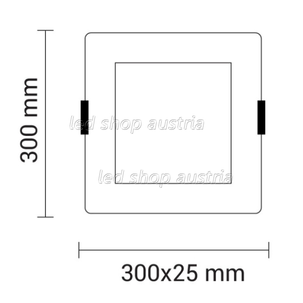 24W LED Einbau- Panel quadratisch inkl. Trafo warmweiß