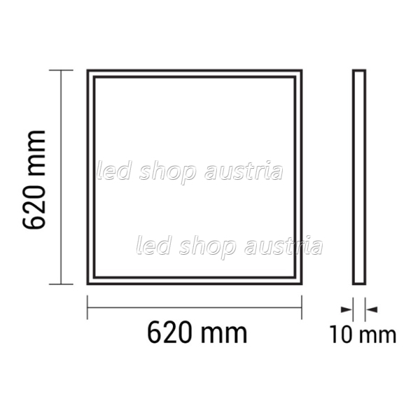 45W LED Panel UGR19 620x620mm inkl. Trafo neutralweiß