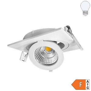 12W LED Downlight quadratisch schwenkbar inkl. Trafo kaltweiß