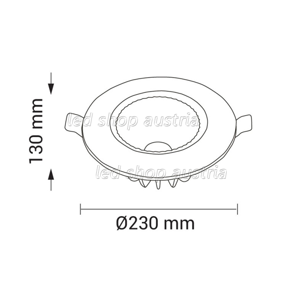 60W LED Downlight rund 60° inkl. Trafo TÜV kaltweiß