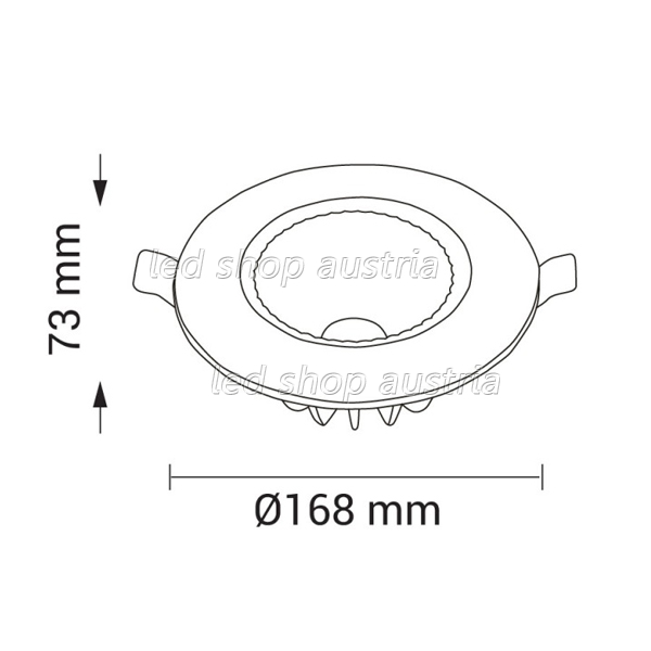 15W LED Downlight rund 145° inkl. Trafo TÜV neutralweiß