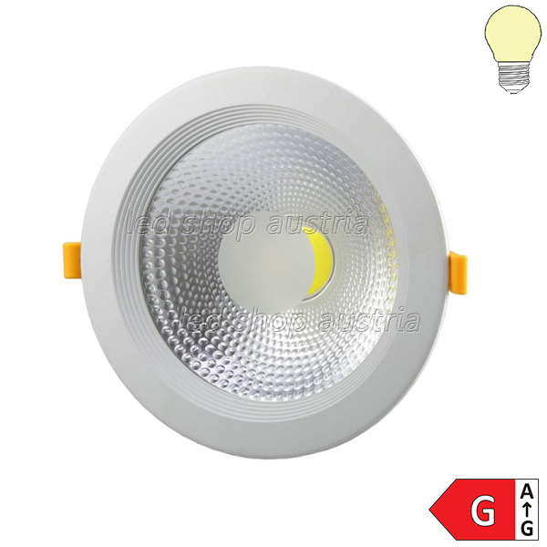 20W LED Downlight rund 145° inkl. Trafo TÜV warmweiß