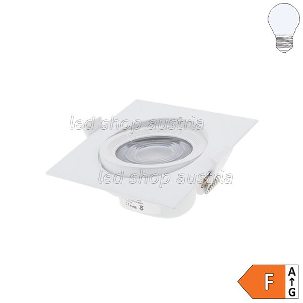 10W LED SMD Downlight quadratisch schwenkbar inkl. Trafo kaltweiß