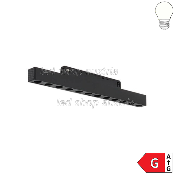 12W LED Strahler 12-flammig für 48V Stromschiene Magnetic Line R15 schwarz neutralweiß