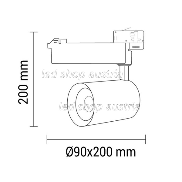 LED COB 3Ph. Schienenstrahler 35W weiß kaltweiß