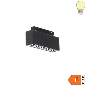 10W LED Strahler 5-flammig für 48V Stromschiene Magnetic Line R35 schwarz warmweiß