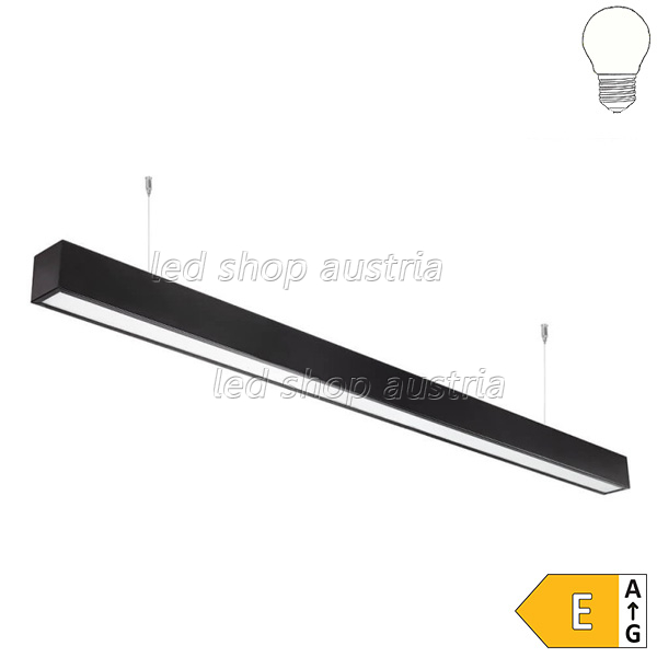 LED Linearleuchte mit Abhängung 40W V2 schwarz neutralweiß