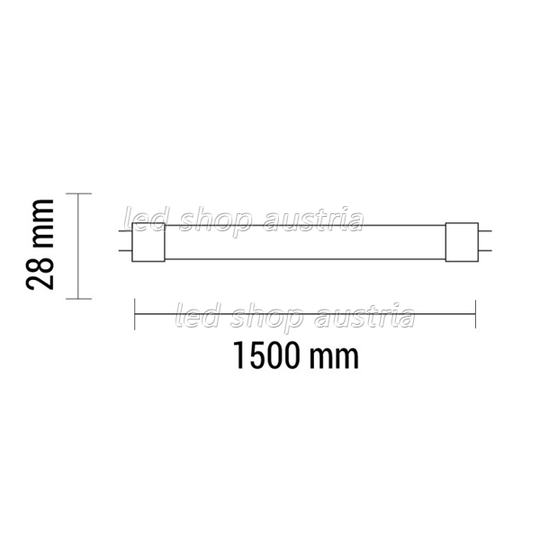 150cm G13/T8 LED SMD Röhre 2000lm 22W einseitiger Anschluss warmweiß