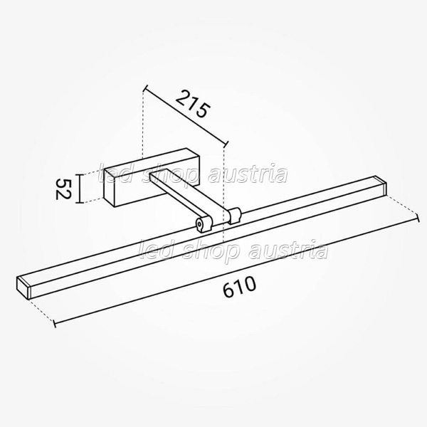 LED Wand- und Spiegelleuchte 14W schwarz warmweiß