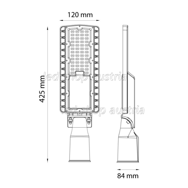 LED Straßenleuchte 30W 2Stk. kaltweiß