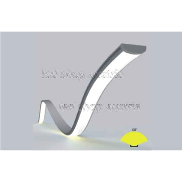 LED Profil ALU Surface_5 2000mm inkl. Abdeckung opal